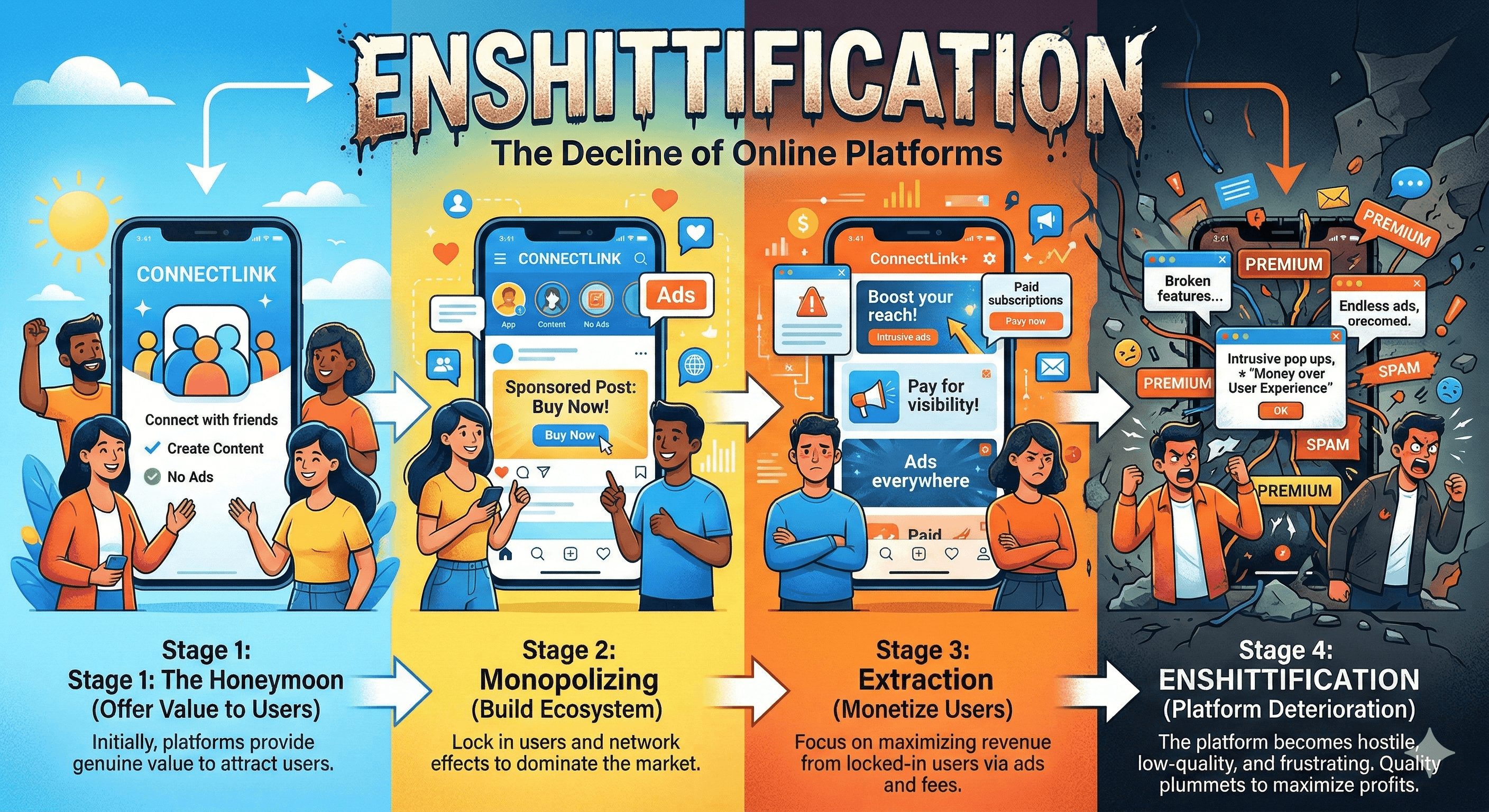 What is Enshitification? Why Online Platforms Get Worse Over Time